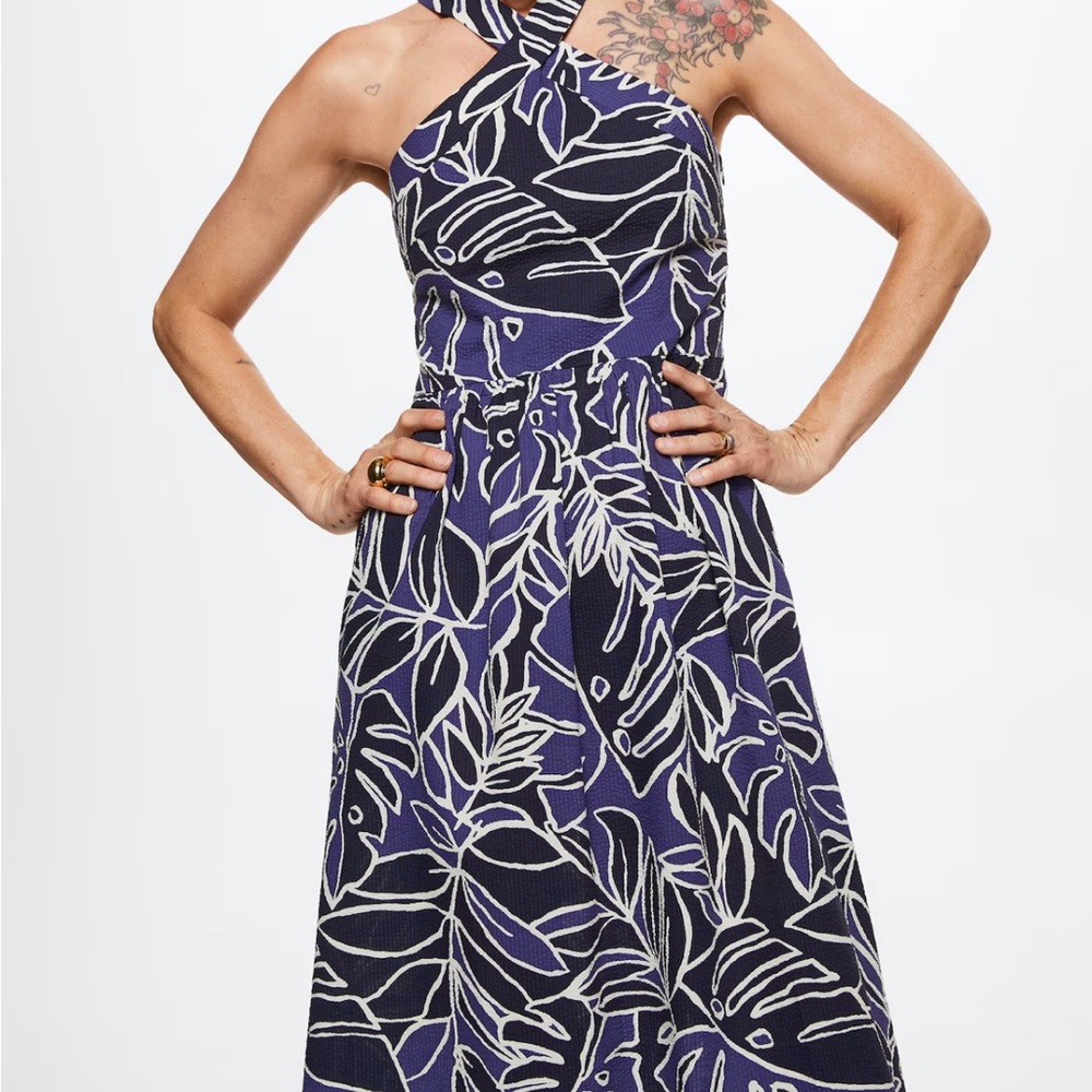 Printed cotton dress, size 6, new